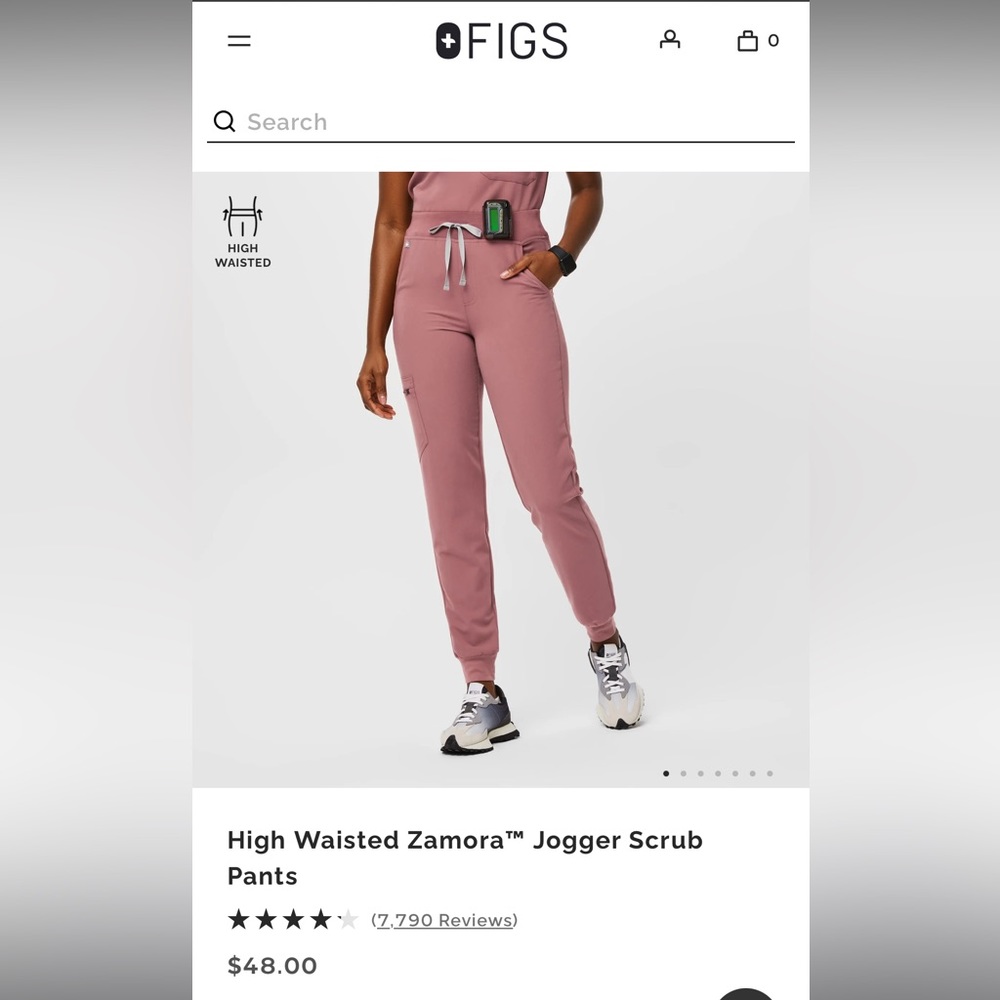 FIGS High Waisted Zamora Jogger in Mauve